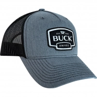 Бейсболка Buck Gray Logo Patch Cap, серо-черная купить в Калининграде