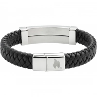 Браслет Zippo Steel Bar Braided Leather Bracelet (20 см) купить в Калининграде