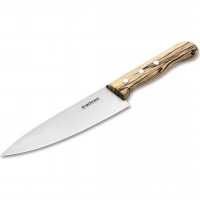 Кухонный шеф-нож Boker Tenera Chef’s Medium Ice Beech, 158 мм, сталь С75, рукоять белый бук купить в Калининграде