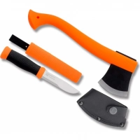 Набор Morakniv Outdoor Kit Orange, нож Morakniv 2000 нержавеющая сталь, цвет оранжевый + топор купить в Калининграде