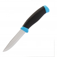 Нож с фиксированным лезвием Morakniv Companion Blue, сталь Sandvik 12С27, рукоять пластик/резина, голубой купить в Калининграде