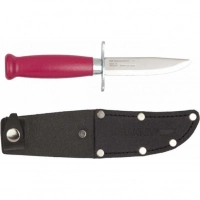 Нож с фиксированным лезвием Morakniv Scout 39 Safe Cerise, сталь Sandvik 12С27, рукоять береза, розовый купить в Калининграде