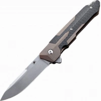 Складной нож Spartan Blades Kranos, сталь CPM-S35VN, рукоять бронзовый титан/черный Carbon fiber купить в Калининграде