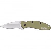 Складной полуавтоматический нож Kershaw Scallion Olive, сталь 420HC, рукоять алюминий купить в Калининграде