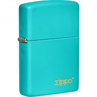 Зажигалка Classic Flat Turquoise ZIPPO Logo купить в Калининграде